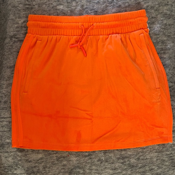 Adidas Neon Orange Terry Cloth Skirt - Picture 1 of 7
